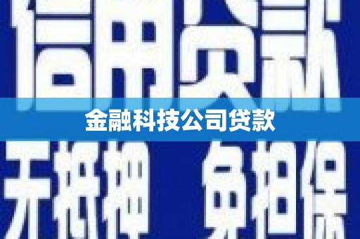 犍为金融科技公司贷款