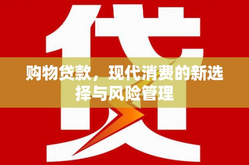 盐田购物贷款，现代消费的新选择与风险管理