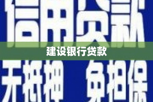 遂溪建设银行贷款