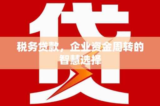 霍林郭勒税务贷款，企业资金周转的智慧选择
