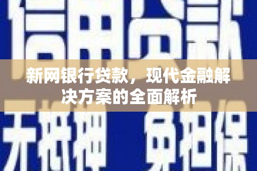 宁夏新网银行贷款，现代金融解决方案的全面解析