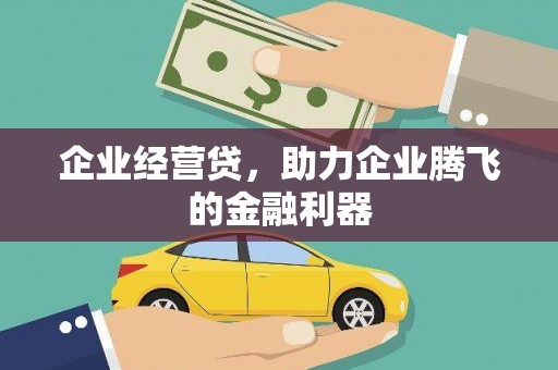 九如企业经营贷，助力企业腾飞的金融利器