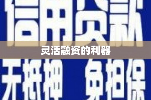 徐水灵活融资的利器
